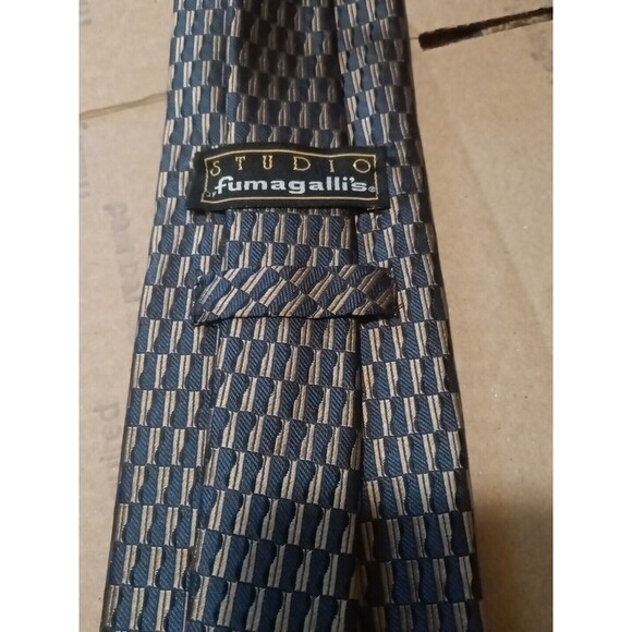 Studio Fumagallis Silk Tie Green And Goldish - Picture 2 of 2